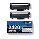 Immagine di Toner Laser BROTHER TN2420TWIN nero 3000 copie conf.2pz