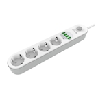 Immagine di Caricabatterie bianco celly swpwstripusb - USB power strip swpwstripusbwh