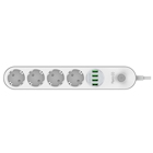 Immagine di Caricabatterie bianco celly swpwstripusb - USB power strip swpwstripusbwh