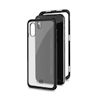 Immagine di Cover alluminio + vetro temperato nero CELLY ATTRACTION - Apple iPhone Xs/ iPhone X ATTRACTION900BK