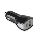 Immagine di Caricabatterie nero CELLY CCTYPECUSB - USB-A/USB-C Car Charger 17W CCTYPECUSBBK