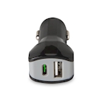 Immagine di Caricabatterie nero CELLY CCTYPECUSB - USB-A/USB-C Car Charger 17W CCTYPECUSBBK