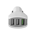 Immagine di Caricabatterie bianco CELLY CC3USBTURBO - 3 USB Car Charger 22W CC3USBTURBOWH