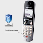 Immagine di Telefono cordless digitale PANASONIC CORDLESS KX-TG6851JTB BLACK KX-TG6851JTB