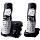 Immagine di Telefono cordless digitale PANASONIC CORDLESS KX-TG6852JTB DUO BLACK KX-TG6852JTB