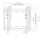 Immagine di Staffa per montaggio a muro 43" CONCEPTRONIC EQUIP - STAFFA TV PARETE 23"-43" SLIM PROFILE TILT 6504