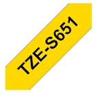 Immagine di Nastro BROTHER TZE-S651 mm 24x8 m nero/giallo