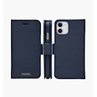 Immagine di Custodia pelle blu DBRAMANTE 1928 New York - Custodia in pelle Soffiano per iPhone 1 NY11OCBL5489