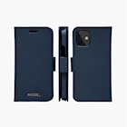 Immagine di Custodia pelle blu DBRAMANTE 1928 New York - Custodia in pelle Saffiano per iPhone 1 NY54OCBL5434