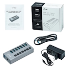 Immagine di USB 3.0 charg 7 port+pw adapt 36w