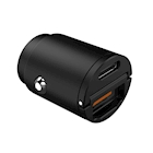 Immagine di Caricabatterie nero CELLY CCMINIUSBUSBC - USB / USB-C Mini Car Charger 30W CCMINIUSBUSBCBK