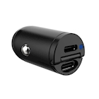 Immagine di Caricabatterie nero CELLY CCMINI2USBC - 30W 2 USB-C Mini Car Charger [PRO PO CCMINI2USBCBK