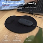 Immagine di Mouse wireless ricaricabile TRUST PUCK nero