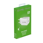 Immagine di Caricabatterie bianco CELLY TC1USBC30W - USB-C Wall Charger 30W [PRO POWER] TC1USBC30WWH