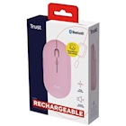 Immagine di Mouse wireless ricaricabile TRUST PUCK rosa