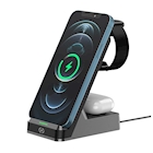 Immagine di Caricabatterie wireless/senza fili nero USB-C CELLY WLSTAND3IN1 - Wireless Fast Charger 15W WLSTAND3