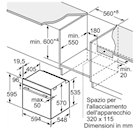 Immagine di Forno da incasso elettrico ventilato pirolitico 3600 w bosch hba174br1