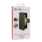 Immagine di Custodia similpelle nero CELLY WALLY - Samsung Galaxy S22 Ultra 5G/ S22 Ultra 5G WALLY1012