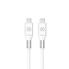 Immagine di Cavo di ricarica da USB-C a USB-C CELLY RTGUSBCUSBCWH colore bianco 1 metro