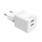 Immagine di Caricabatterie Bianco CELLY TC2USBC20W - 2 USB-C Wall Charger 20W [PRO POWER] TC2USBC20WWH