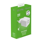 Immagine di Caricabatterie Bianco CELLY TC2USBC20W - 2 USB-C Wall Charger 20W [PRO POWER] TC2USBC20WWH