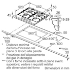 Immagine di Piano cottura a gas acciaio inox BOSCH PCH6A5B90