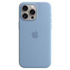 Immagine di Custodia magsafe in silicone per iphone 15 pro max colore blu inverno