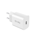 Immagine di Caricabatterie Bianco CELLY GRSTC1USBC25W - Wall Charger 25W - 100% Recycled P GRSTC1USBC25WWH