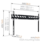 Immagine di Staffa per montaggio a muro 80" VOGELS MA4000-B1 Staffa economica fissa VESA 600x400, 40- VOG8574000