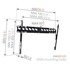 Immagine di Staffa per montaggio a muro 65" VOGELS MA4010-B1 Staffa inclinabile VESA 600x400, 40-65" VOG8574010