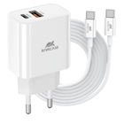 Immagine di Caricabatterie Bianco RIVACASE CARICATORE DA PARETE USB-C 20W PD + CAVO USB C / U PS4102WD4