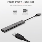 Immagine di Halyx aluminium 4-port mini USB hub