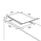 Immagine di Piano cottura a gas acciaio inox sabbia ELECTROLUX RGG7253OON 949630612