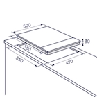 Immagine di Piano cottura a gas acciaio inox bianco ELECTROLUX EGS6414W 949640600