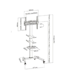 Immagine di Staffa per montaggio a pavimento 55" CONCEPTRONIC EQUIP - CARRELLO TV PER MONTAGGIO A PAVIMENTO 32"-