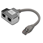 Immagine di Adatt. 2xrj45s f - 1rj45s m cat.5e