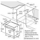 Immagine di Forno da incasso elettrico ventilato pirolitico 3600 w BOSCH HBA574BR0