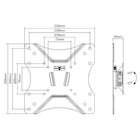 Immagine di Staffa per montaggio a muro 42" CONCEPTRONIC EQUIP - STAFFA TV PARETE 23"-43" Slim 650401