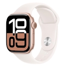 Immagine di Apple Watch Series 10 GPS cassa 42 mm alluminio color oro rosa cinturino Sport rosa fard - M/L