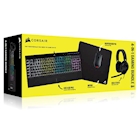 Immagine di Kit 4 in 1 tastiera gaming, cuffie con microfono, mouse gaming e mouse pad corsair bundle gaming