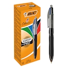 Immagine di Penna multifunzione a sfera a scatto BIC 4 COLOURS GRIP PRO fusto grigio punta media mm 1