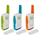 Immagine di Ricetrasmittente motorola walkie talkie t42 verde/arancione/petrolio 3pk 59t42triplepack