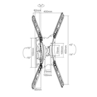 Immagine di Staffa per montaggio a muro 55" CONCEPTRONIC EQUIP - STAFFA TV PARETE 23"-55" ARTICOLATA 650405