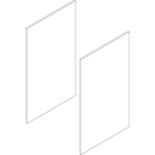 Immagine di Coppia fianchi di finitura per librerie GETWAY cm 78,1x1,2x46 finitura melaminico rovere naturale