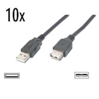 Immagine di 10x prolunga USB 2.0 1.8mt nera