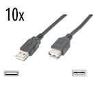 Immagine di 10x prolunga USB 2.0 1.8mt nera