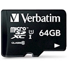 Immagine di Micro SD (SDHC) VERBATIM Class 10 64GB con adatt