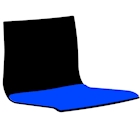 Immagine di Supplemento inserto sedile in tessuto blu
