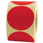 Immagine di Rotolo etichette adesive di segnalazione tonde diametro mm 35 rosso 500pz