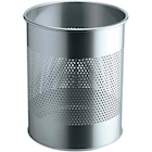Immagine di Cestino cilindrico in metallo DURABLE 15lt argento